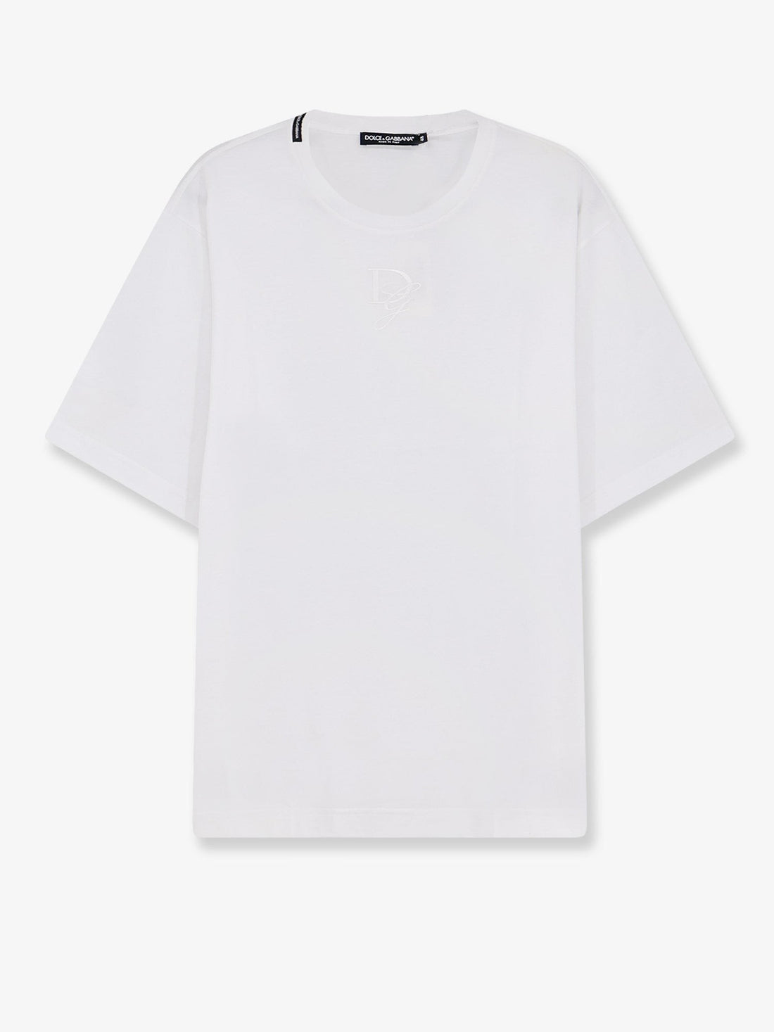 Dolce & Gabbana Cotton T-shirt with embroidered logo on the front