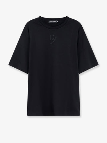 Dolce & Gabbana Cotton T-shirt with embroidered logo on the front