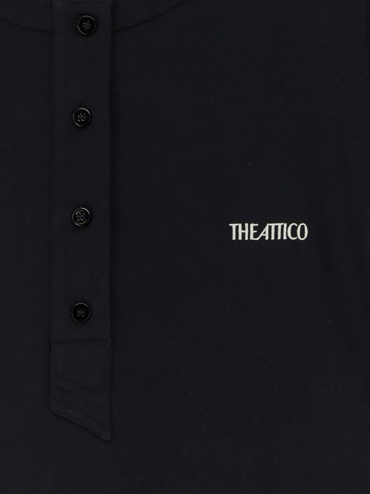 The Attico - Cotton T-shirt with embroidered logo on the front