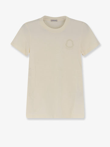 Moncler Cotton T-shirt with flocked logo on the front
