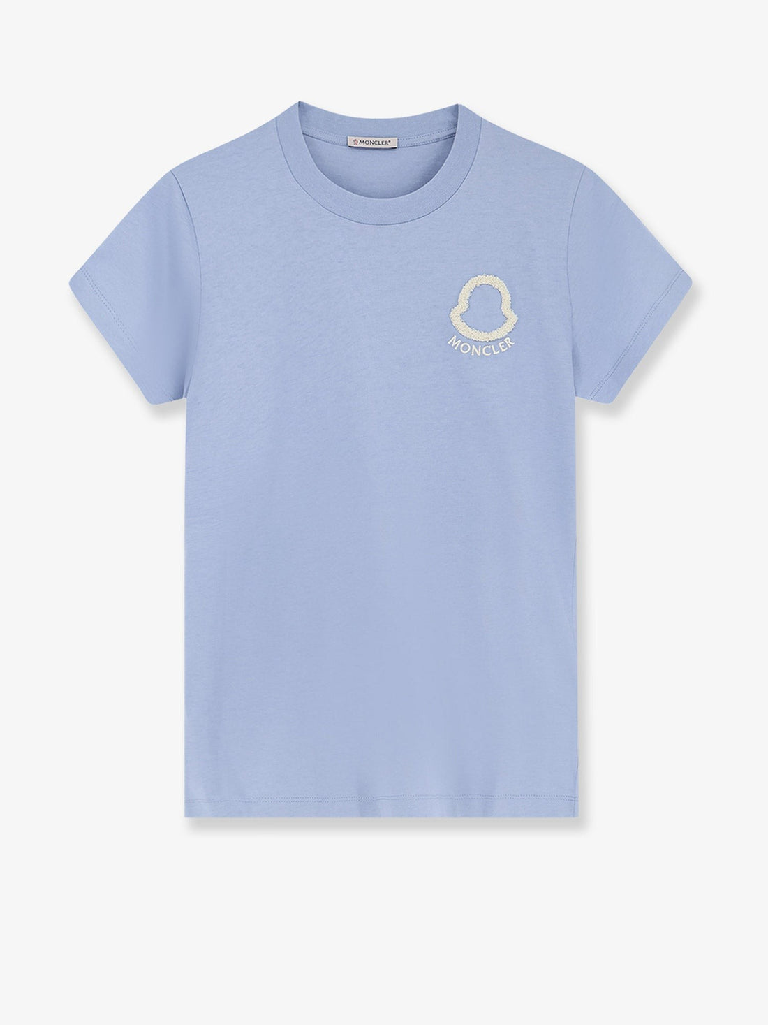 Moncler Cotton T-shirt with flocked logo on the front