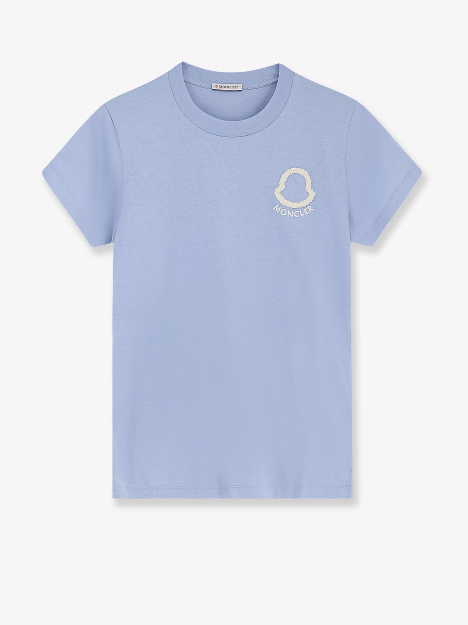 Moncler Cotton T-shirt with flocked logo on the front