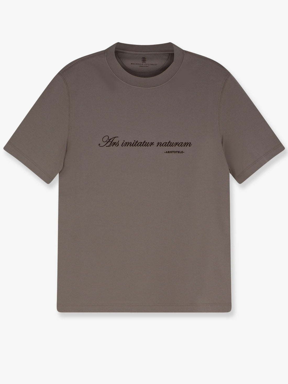 Brunello Cucinelli - Cotton T-shirt with front embroidery cotton-t-shirt-with-front-embroidery