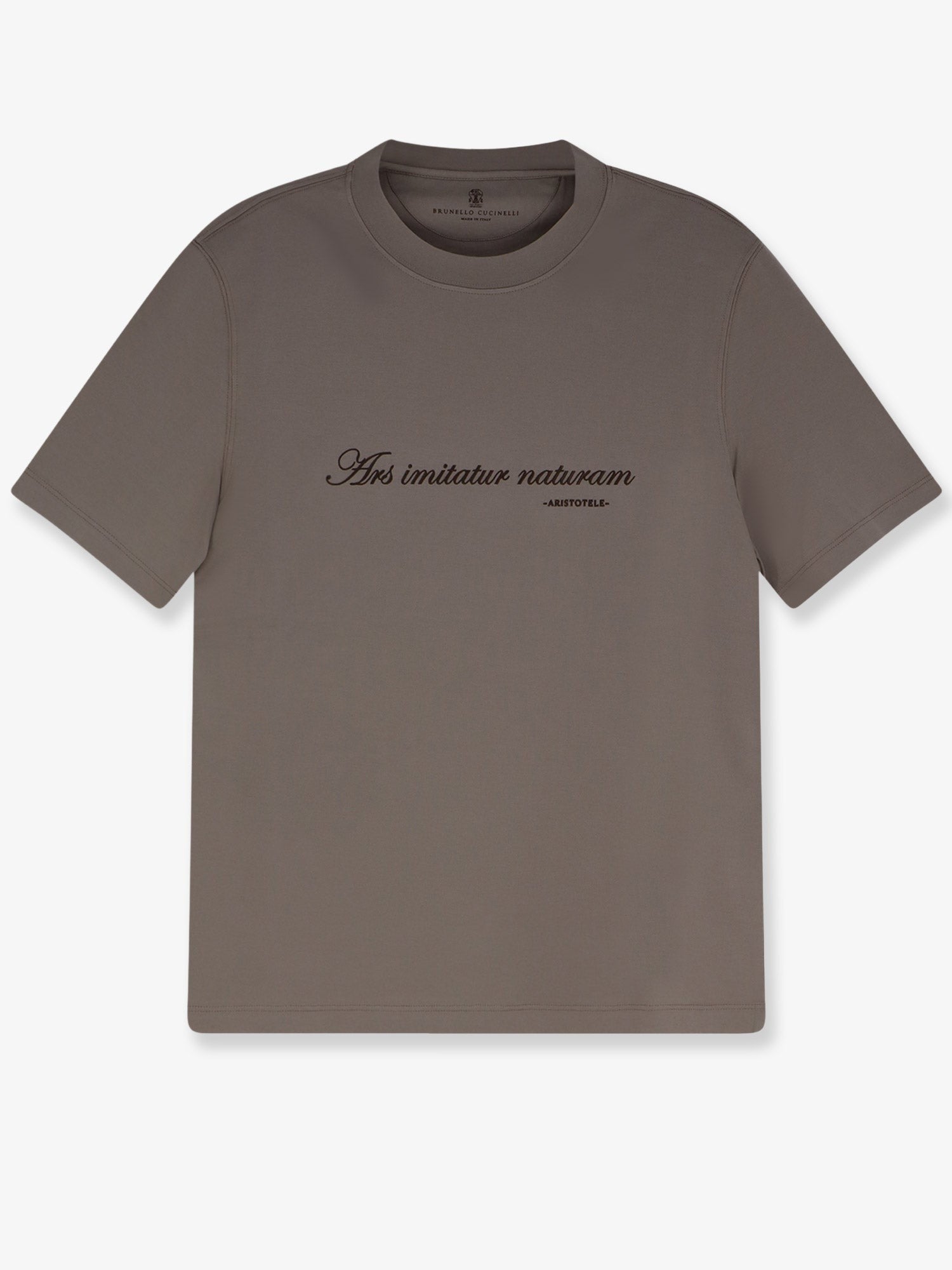 Brunello Cucinelli - Cotton T-shirt with front embroidery