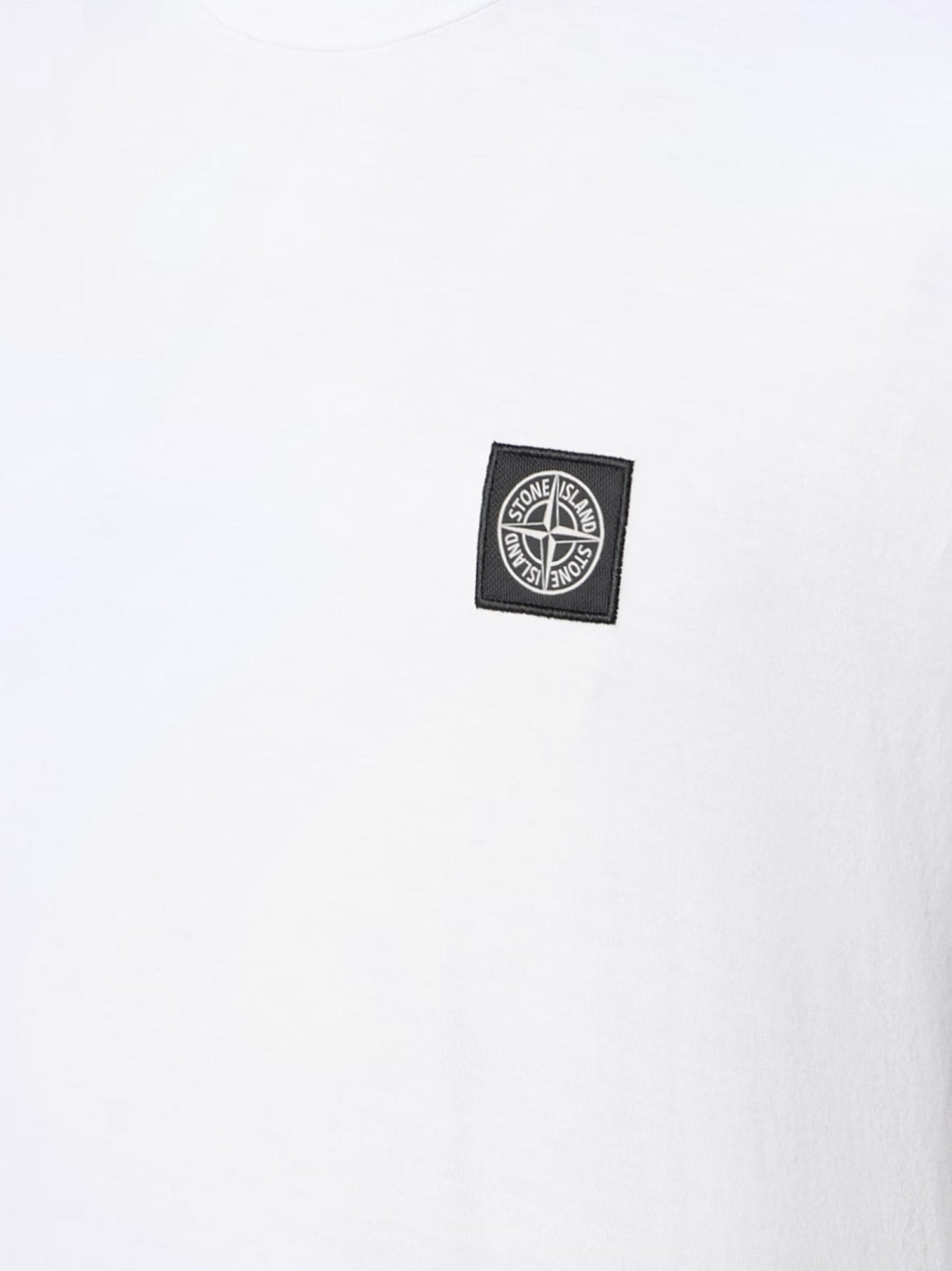 Stone Island - Cotton T-shirt with front logo patch