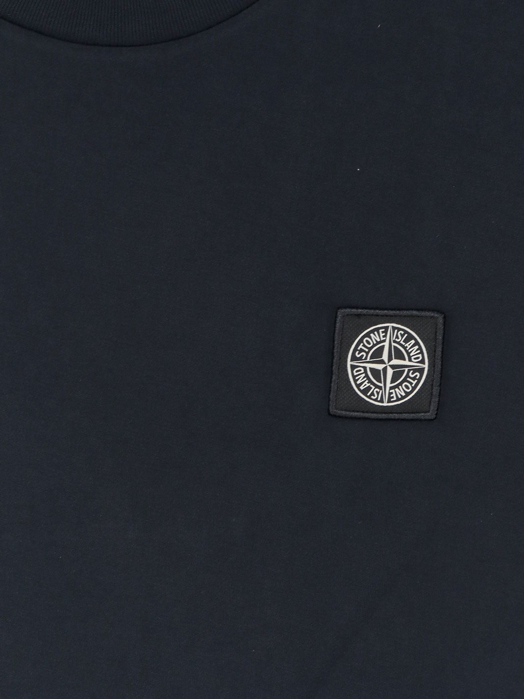 Stone Island - Cotton T-shirt with front logo patch