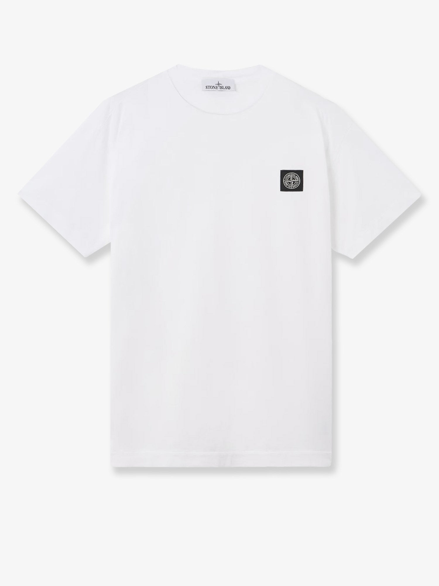 Stone Island - Cotton T-shirt with front logo patch