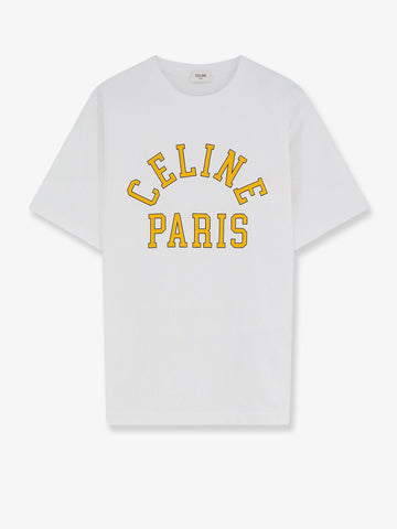 Celine - Cotton T-shirt with front logo print