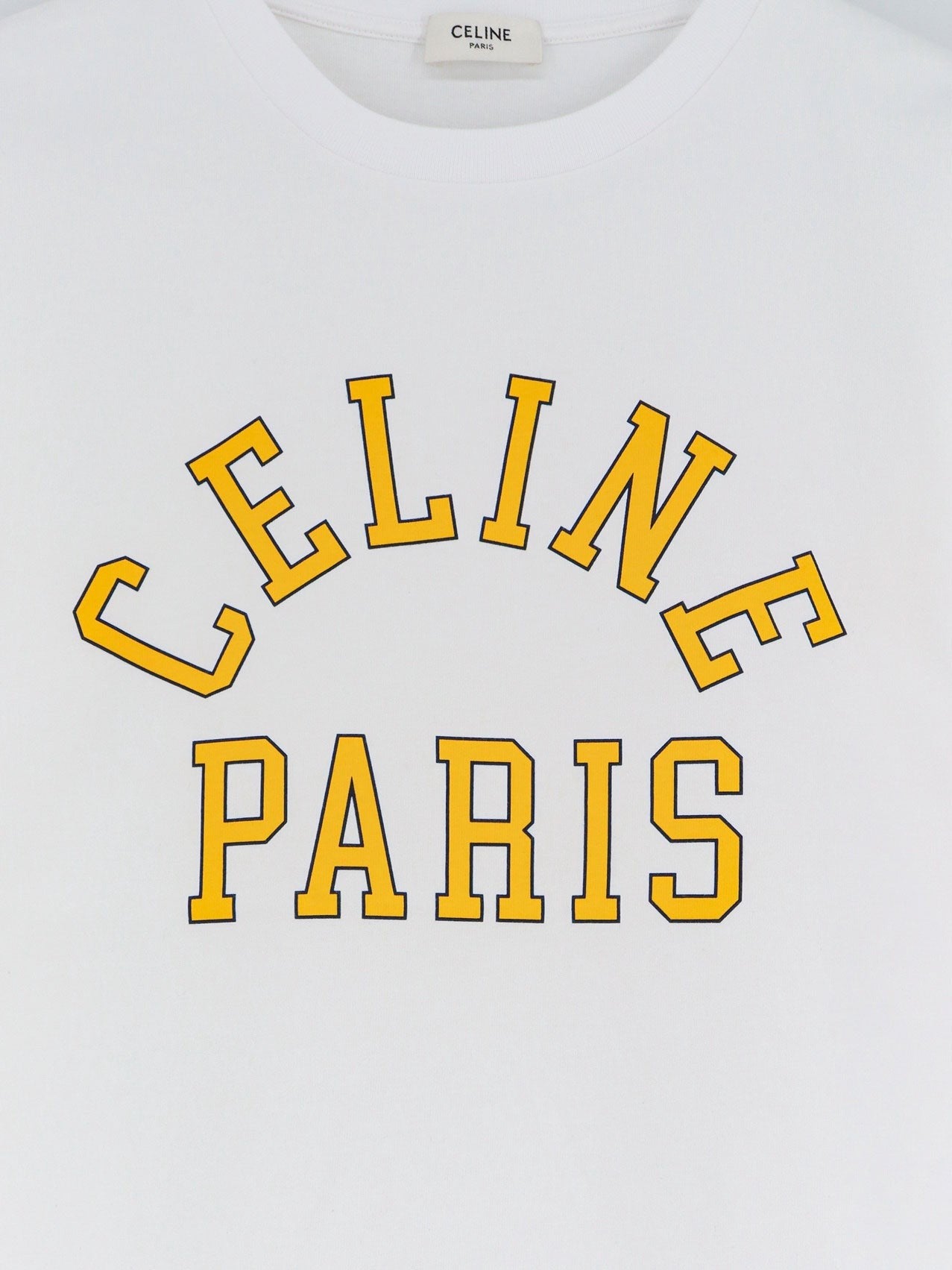 Celine - Cotton T-shirt with front logo print