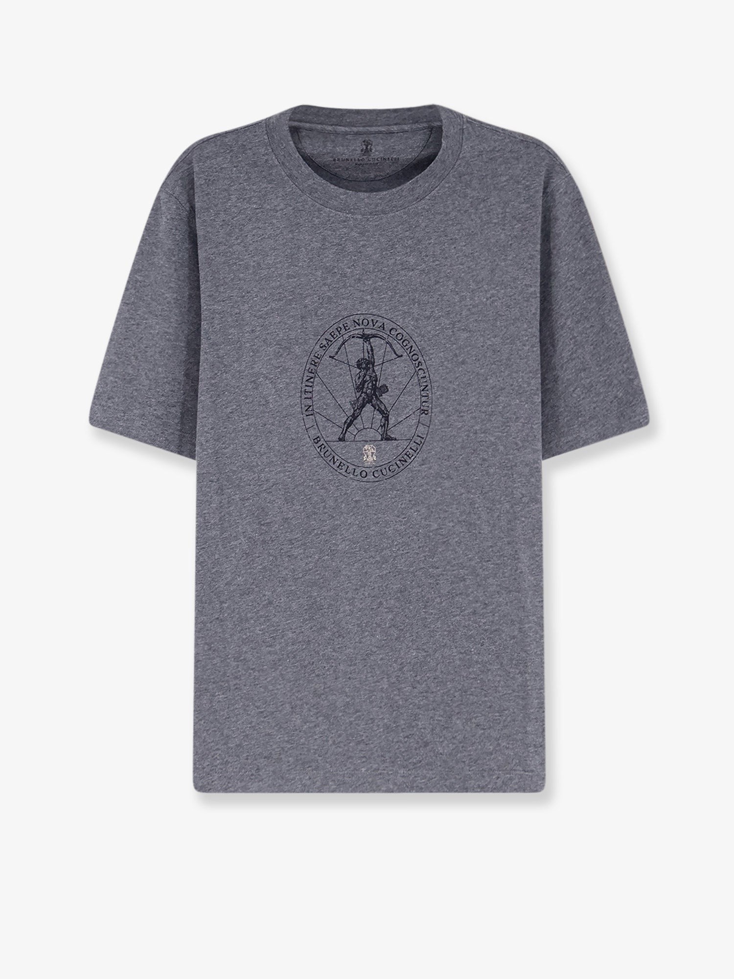 Brunello Cucinelli - Cotton T-shirt with front print