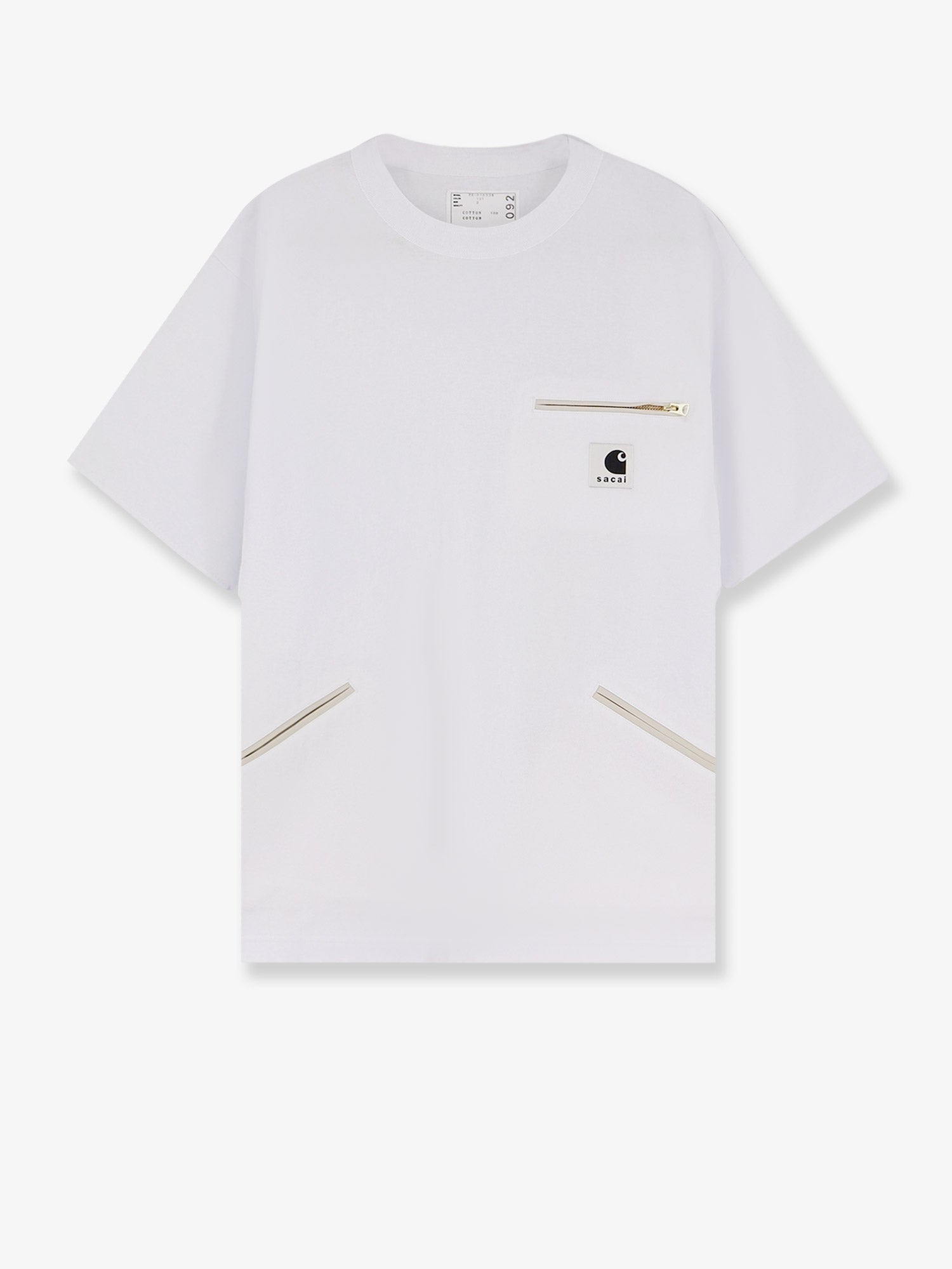 SACAI X CARHARTT WIP SACAI X CARHARTT WIP - Cotton t-shirt with frontal logo patch