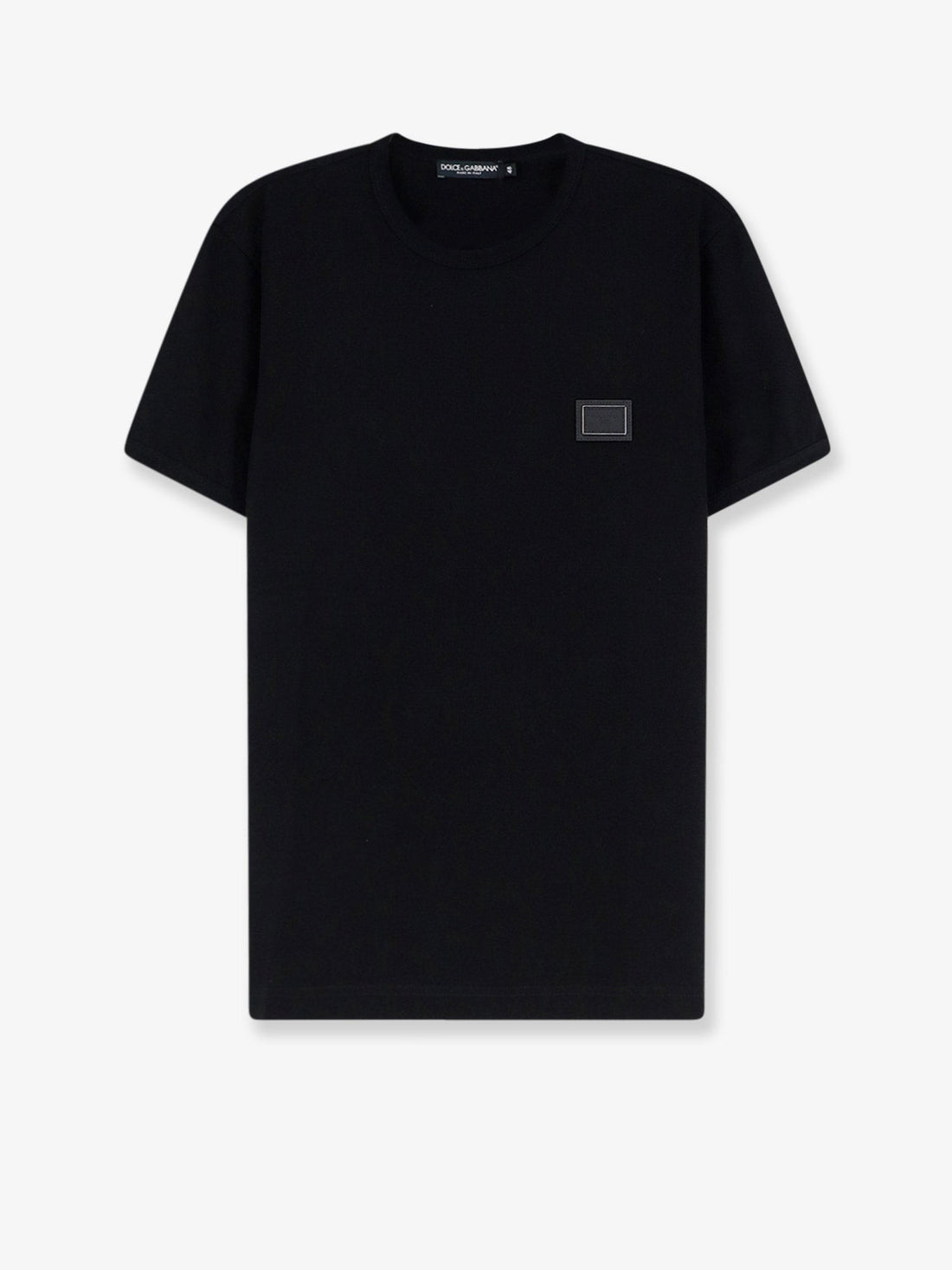 Dolce & Gabbana - Metal plate t-shirt cotton-t-shirt-with-iconic-detail