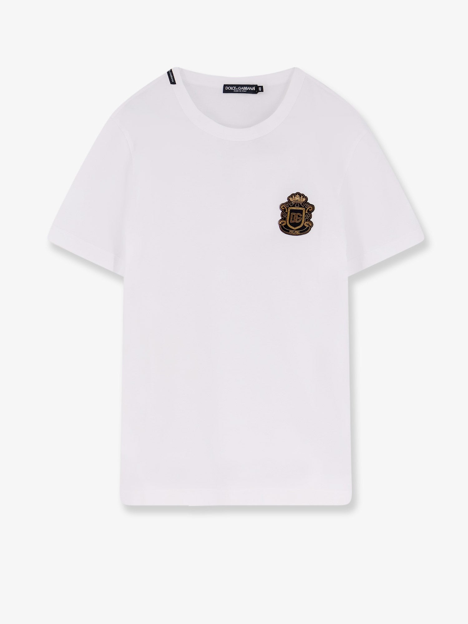 Dolce & Gabbana - Heraldic patch t-shirt cotton-t-shirt-with-iconic-logo-patch_b57e0a6c-3eb8-4059-9d82-d9f734f92d83