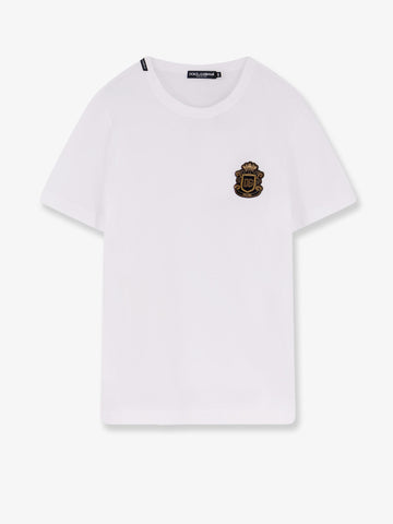 Dolce & Gabbana - Heraldic patch t-shirt cotton-t-shirt-with-iconic-logo-patch_b57e0a6c-3eb8-4059-9d82-d9f734f92d83