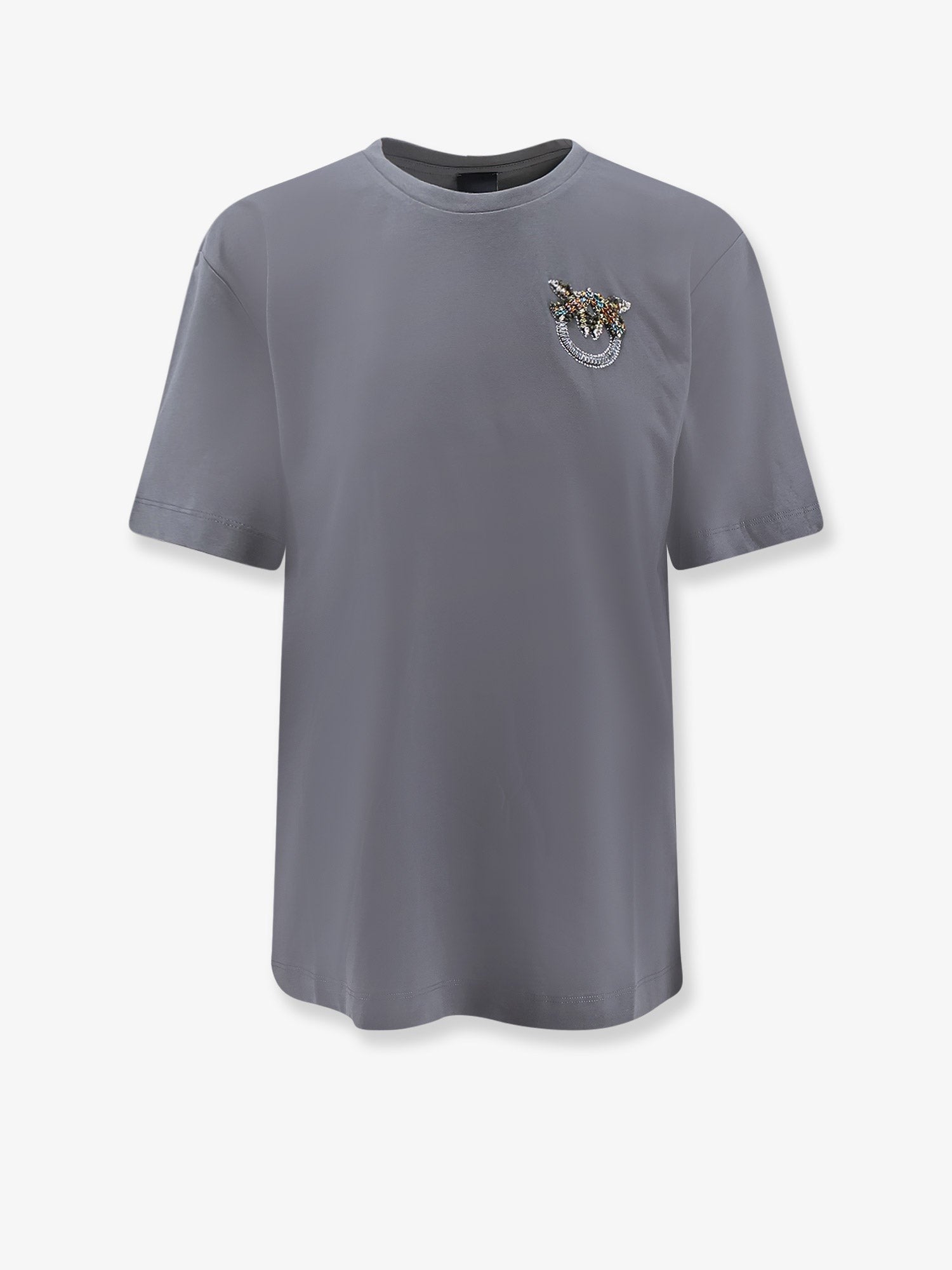 Pinko - Cotton T-shirt with Love Birds logo on the front