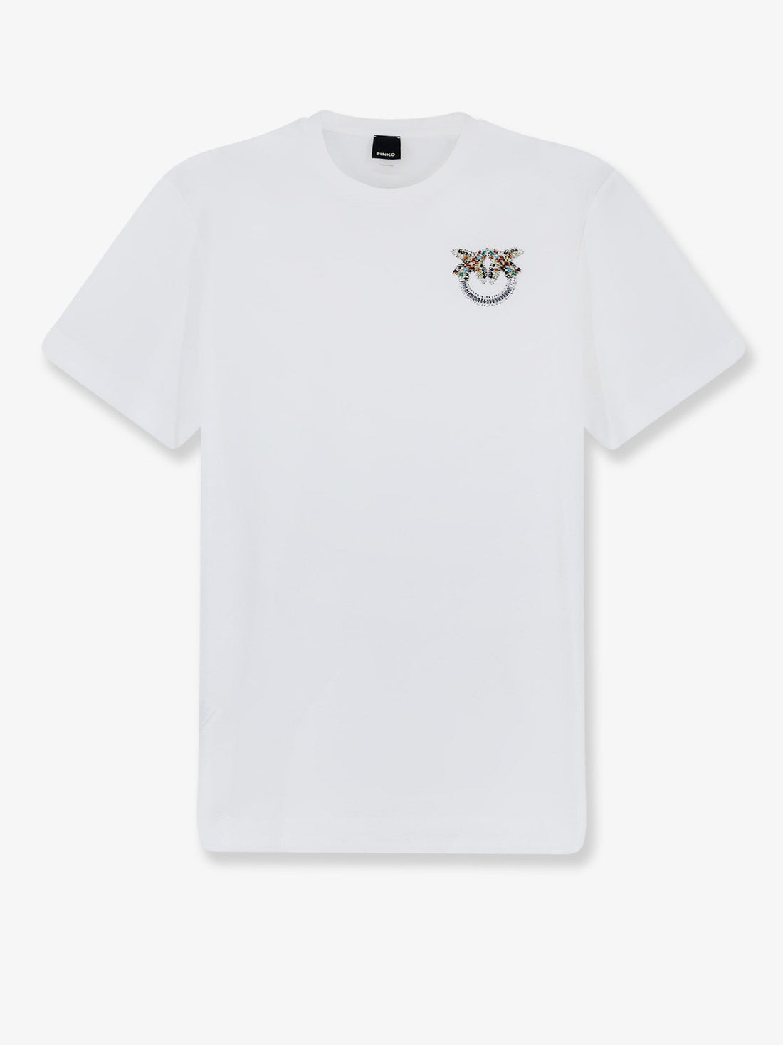 Pinko - Cotton T-shirt with Love Birds logo on the front cotton-t-shirt-with-love-birds-logo-on-the-front_6e3a07ef-0844-4de2-99ea-5c8fd43619f1