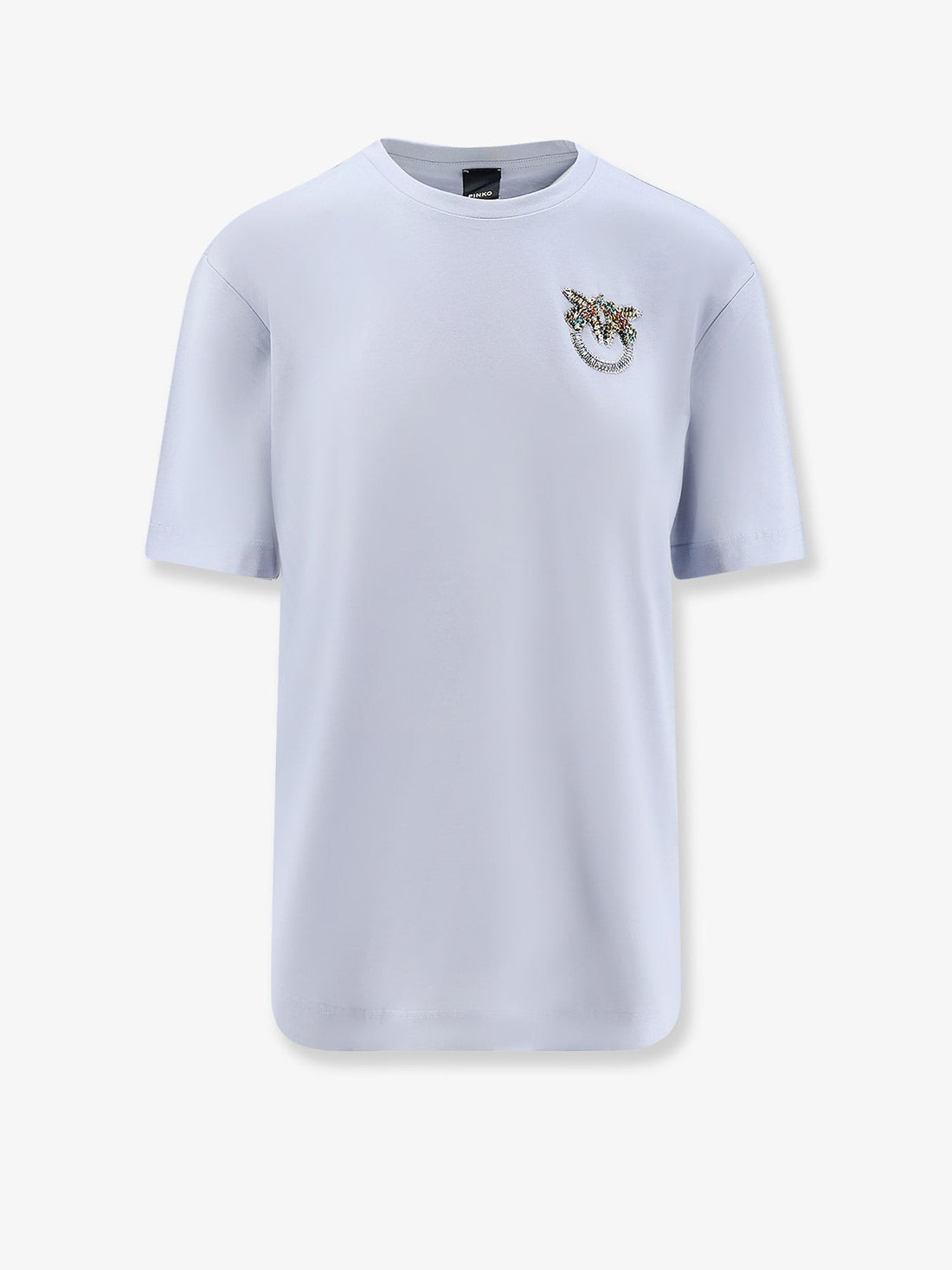 Pinko - Cotton T-shirt with Love Birds logo on the front cotton-t-shirt-with-love-birds-logo-on-the-front_cf3b34a5-d66d-4b4d-90da-5cae2de624ac