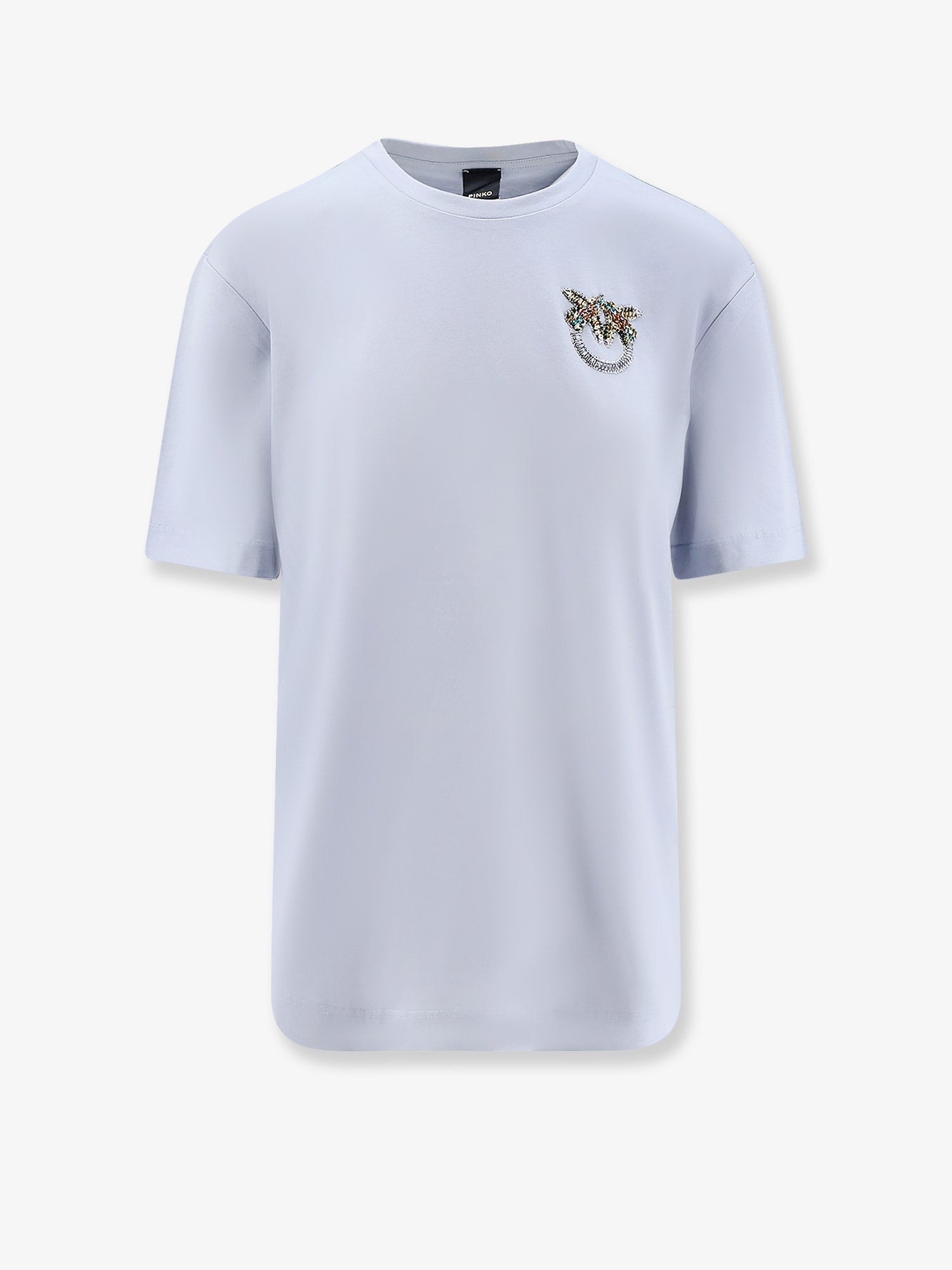 Pinko - Cotton T-shirt with Love Birds logo on the front cotton-t-shirt-with-love-birds-logo-on-the-front_cf3b34a5-d66d-4b4d-90da-5cae2de624ac