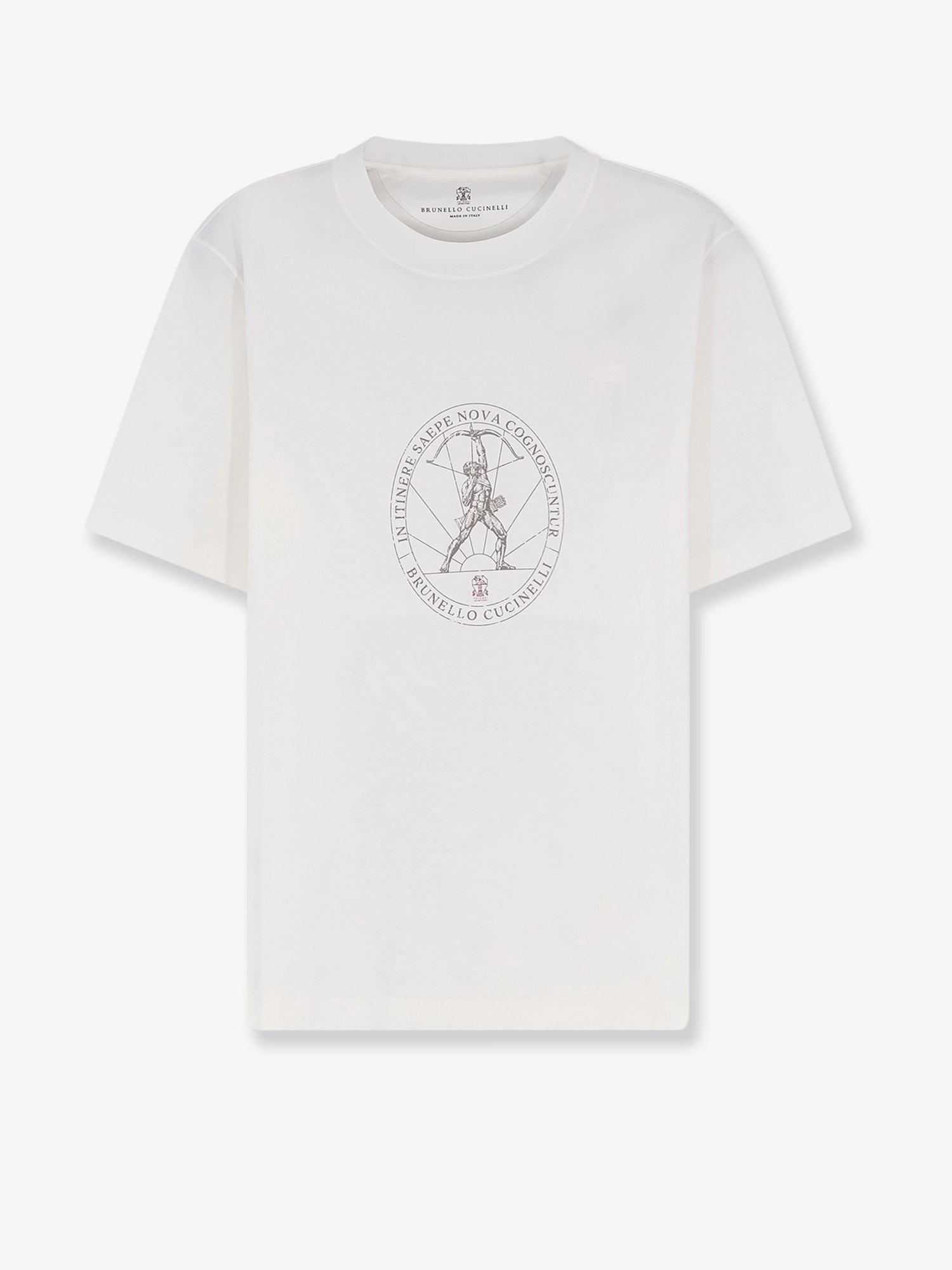 Brunello Cucinelli - Cotton T-shirt with print on the front