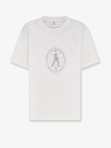 Brunello Cucinelli - Cotton T-shirt with print on the front