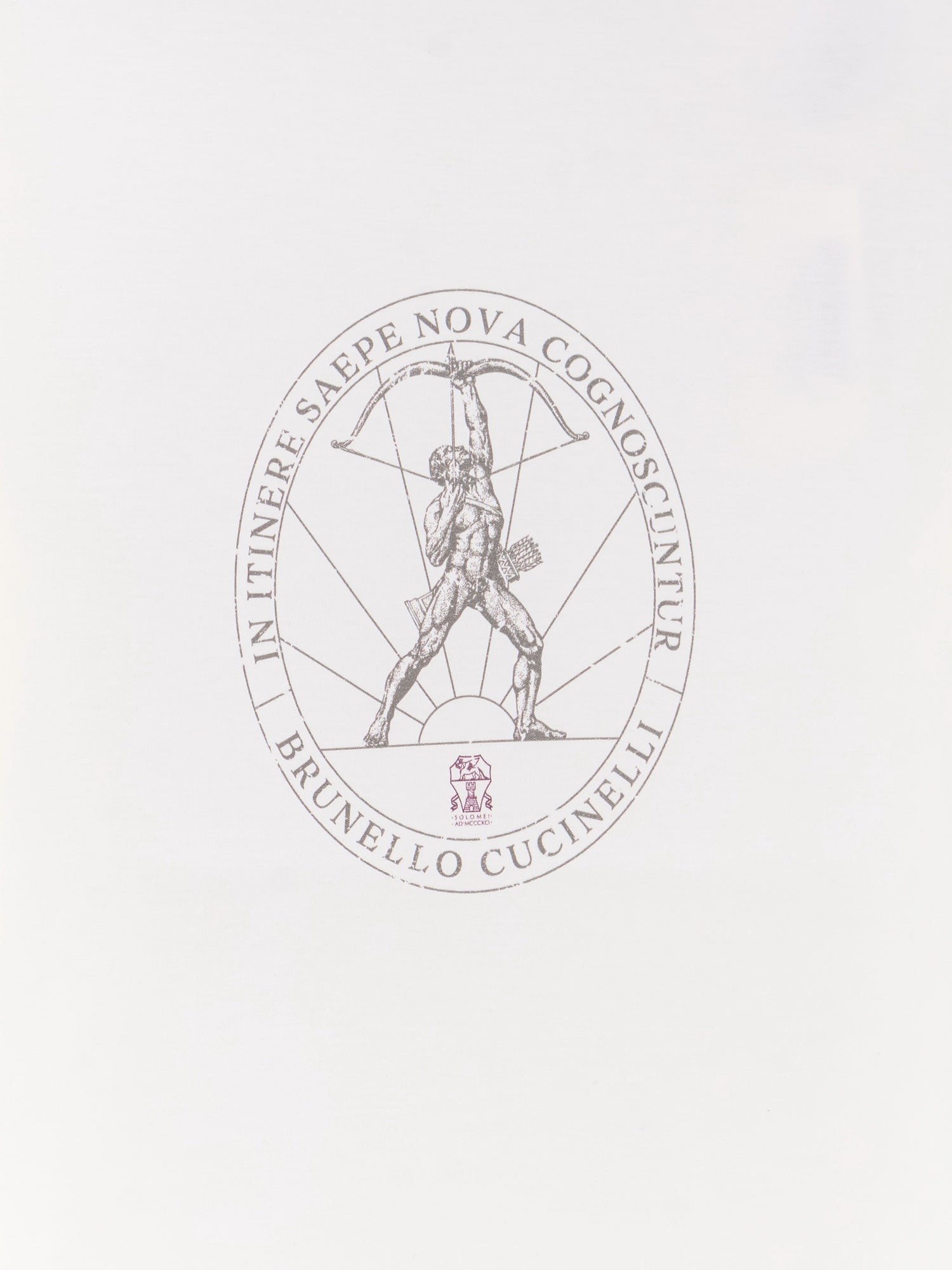 Brunello Cucinelli - Cotton T-shirt with print on the front