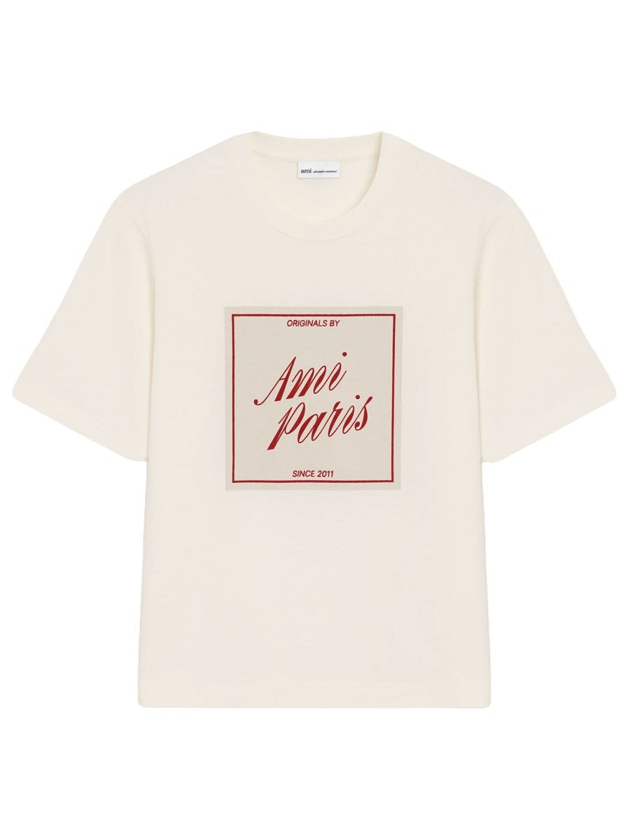 AMI PARIS AMI PARIS - COTTON T-SHIRT WITH PRINT