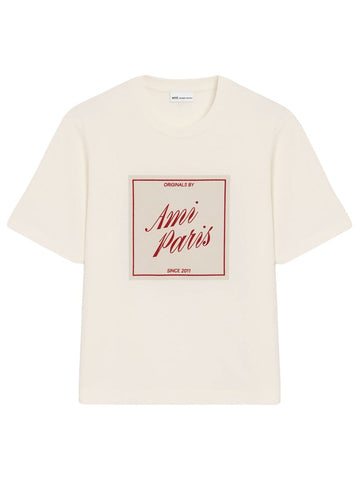 AMI PARIS AMI PARIS - COTTON T-SHIRT WITH PRINT