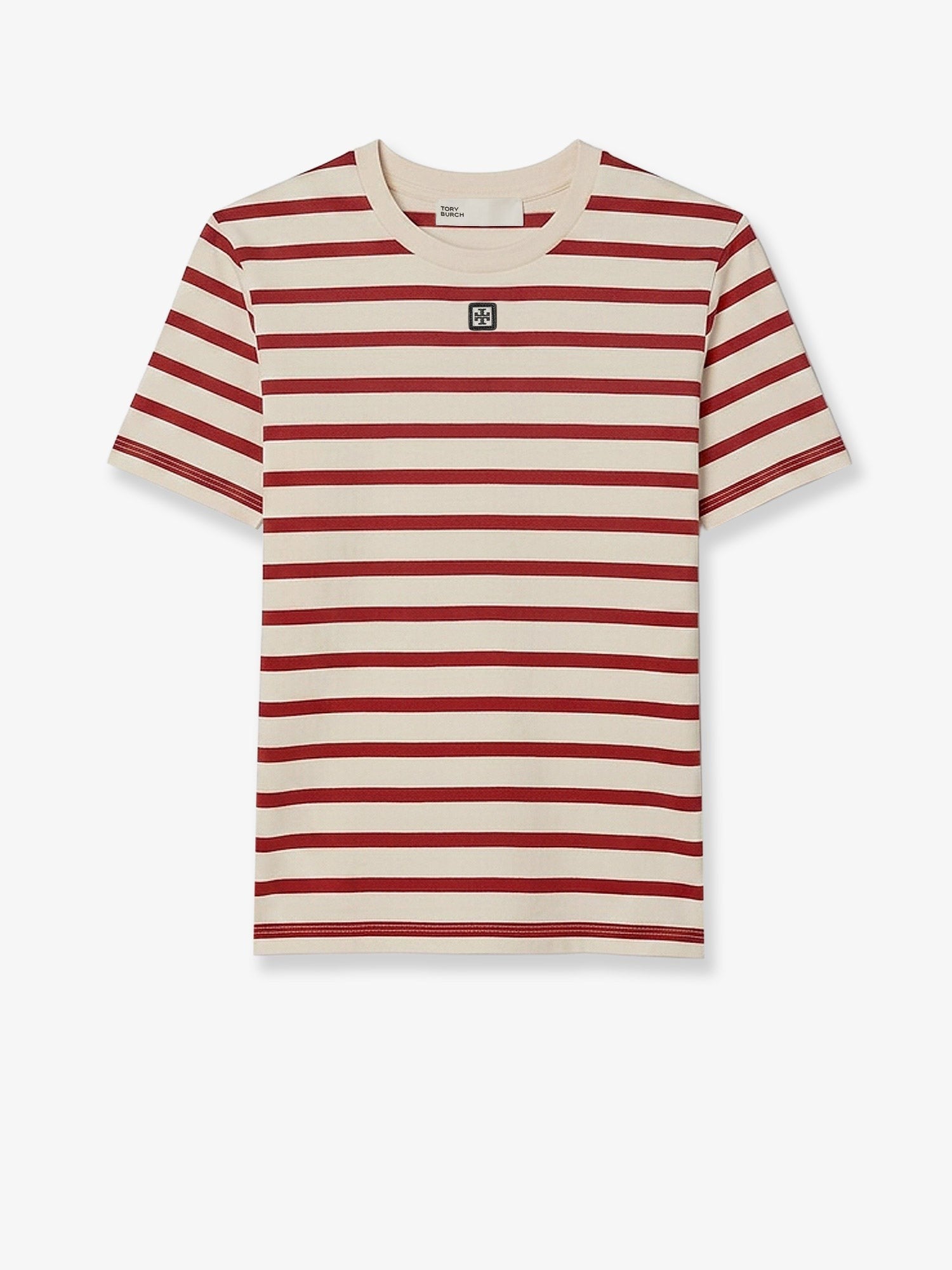 Tory Burch - Cotton T-shirt with striped pattern