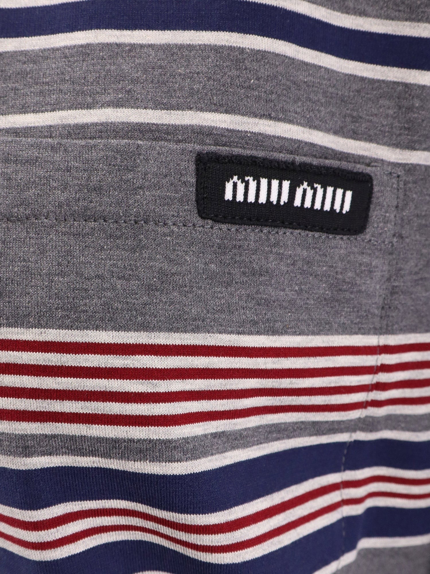 Cotton T-shirt with striped pattern
