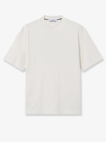 Cotton T-shirt with tone-on-tone logo print on the front