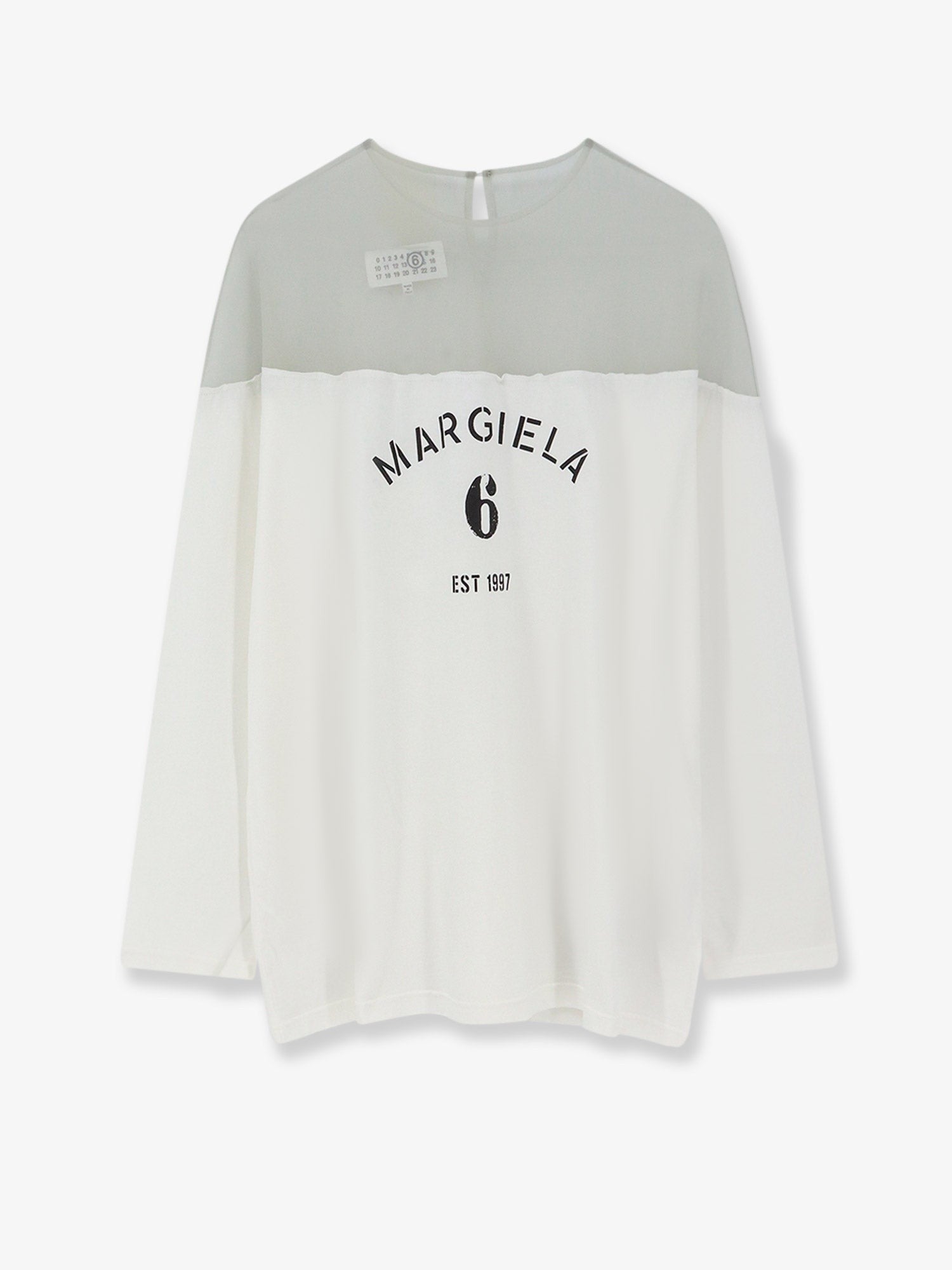 MM6 MAISON MARGIELA MM6 MAISON MARGIELA - Cotton t-shirt with voile insert