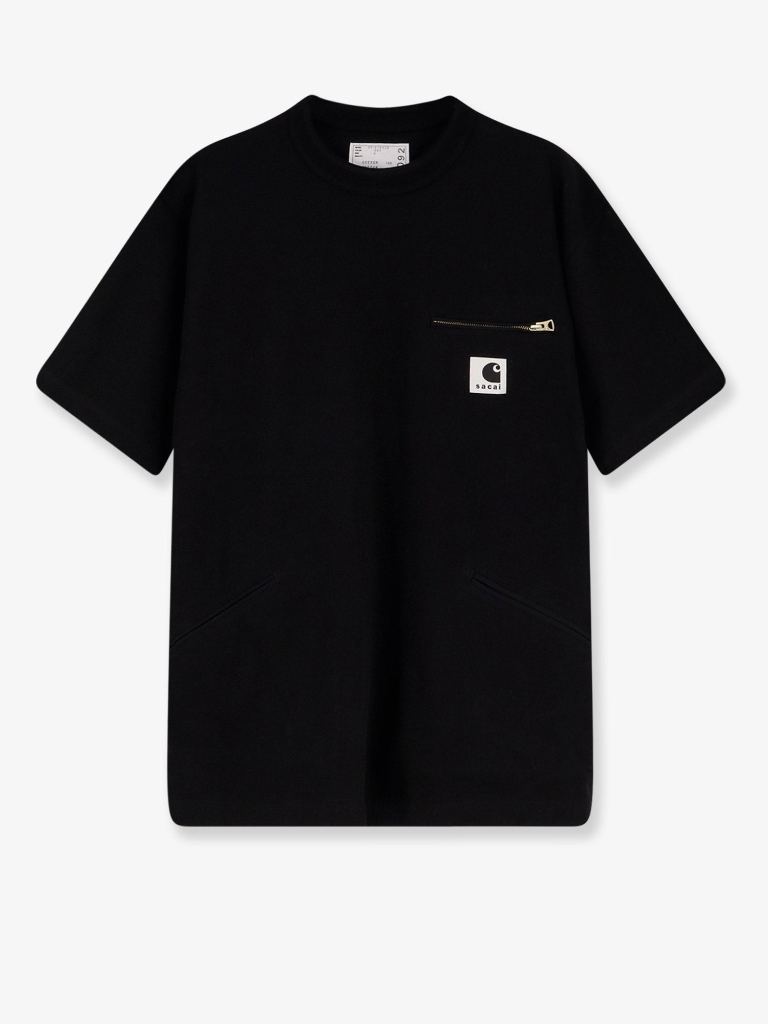 SACAI X CARHARTT WIP SACAI X CARHARTT WIP - Cotton T-shirt witht logo patch on the front