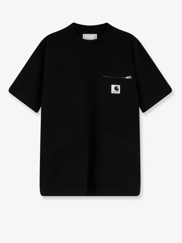 SACAI X CARHARTT WIP SACAI X CARHARTT WIP - Cotton T-shirt witht logo patch on the front