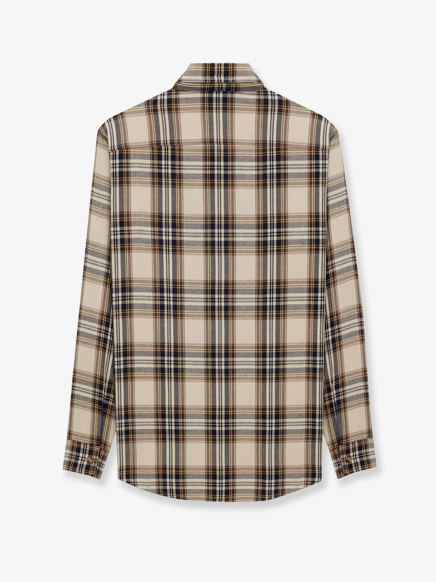 Cotton tartan lavallière shirt