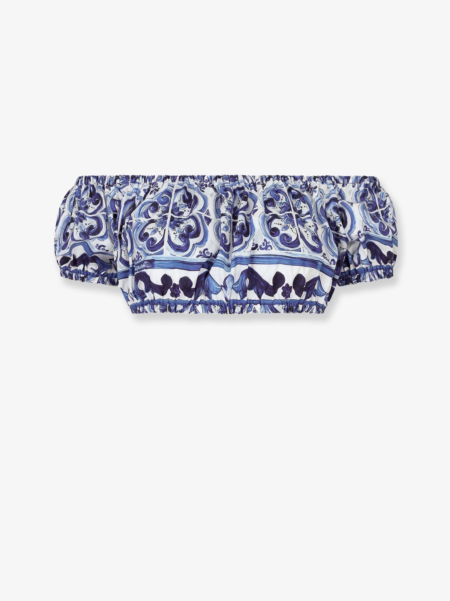 Dolce & Gabbana - Cotton top with Maiolica print