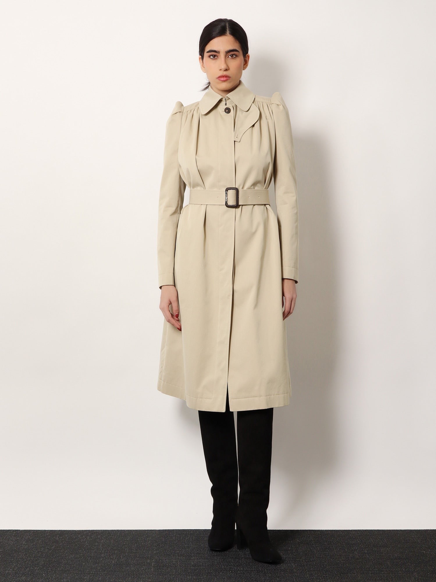 Alexander Mcqueen - Cotton trench with Puff sleeves