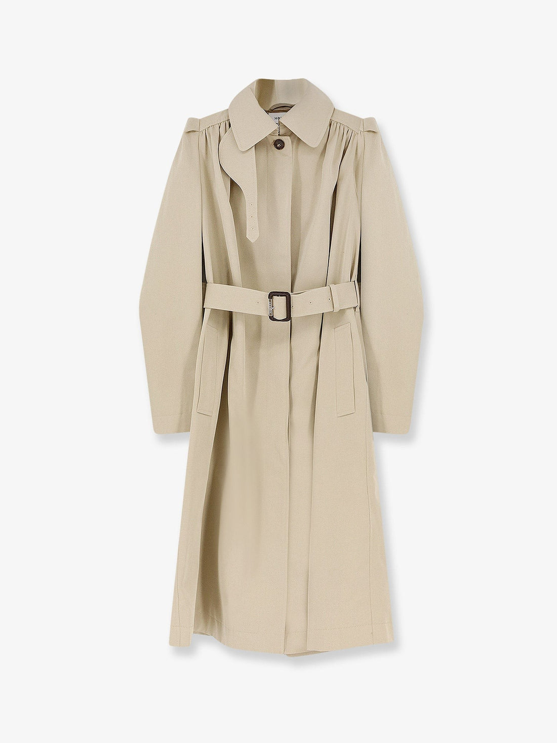 Alexander Mcqueen Alexander McQueen Cotton Trench with Puff Sleeves – Pale Beige