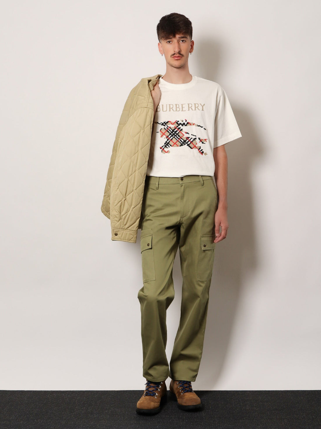 Cotton trousers with Logo embroidery