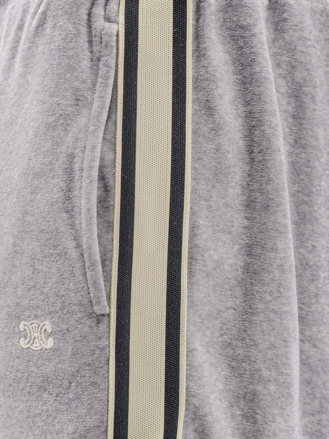 Cotton velvet jogger trousers