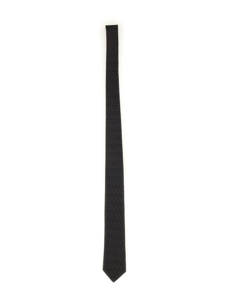 Ferragamo - GANCINI JACQUARD TIE cravatta-jacquard-gancini