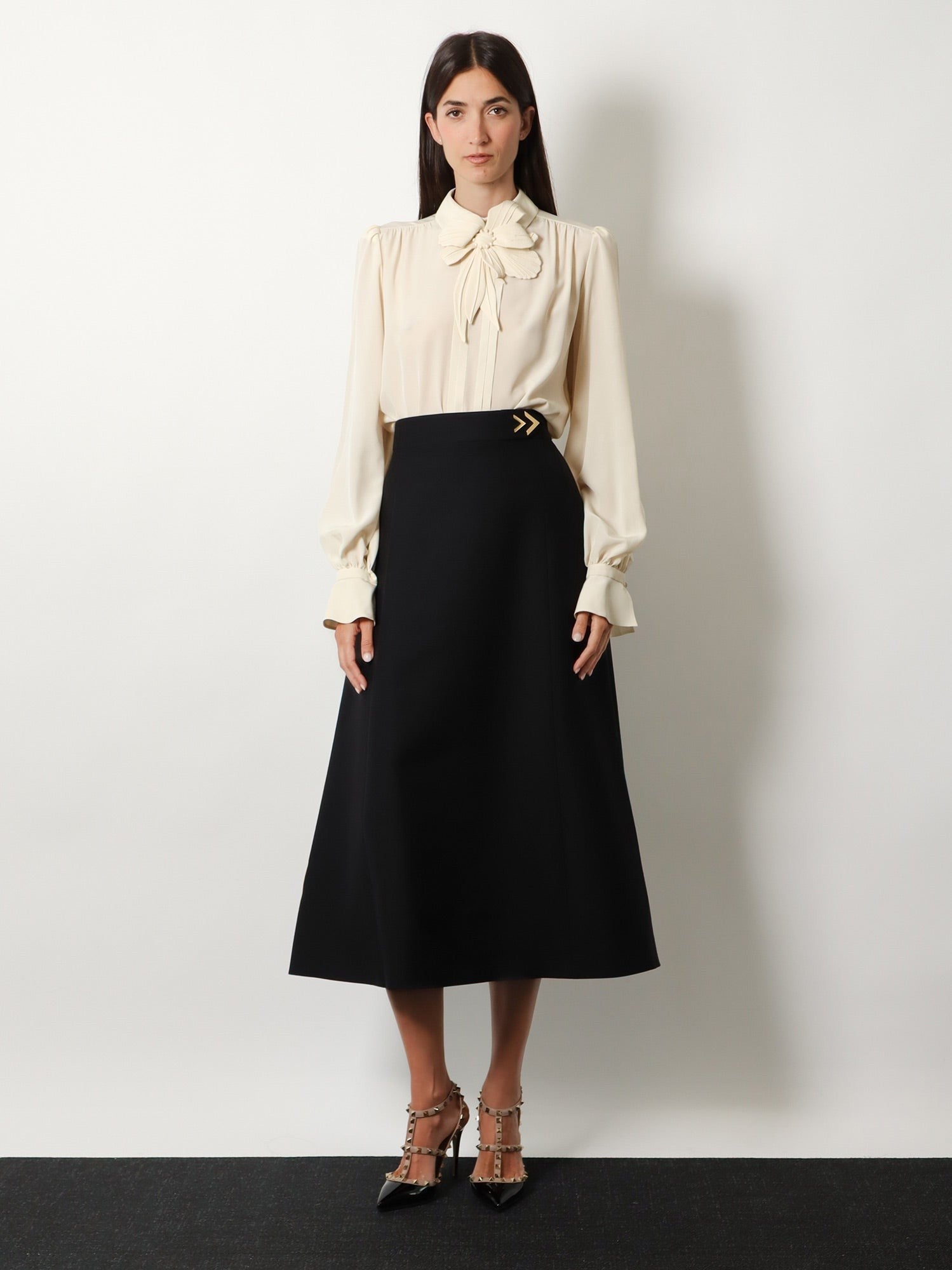 Valentino - Crepe Couture midi skirt