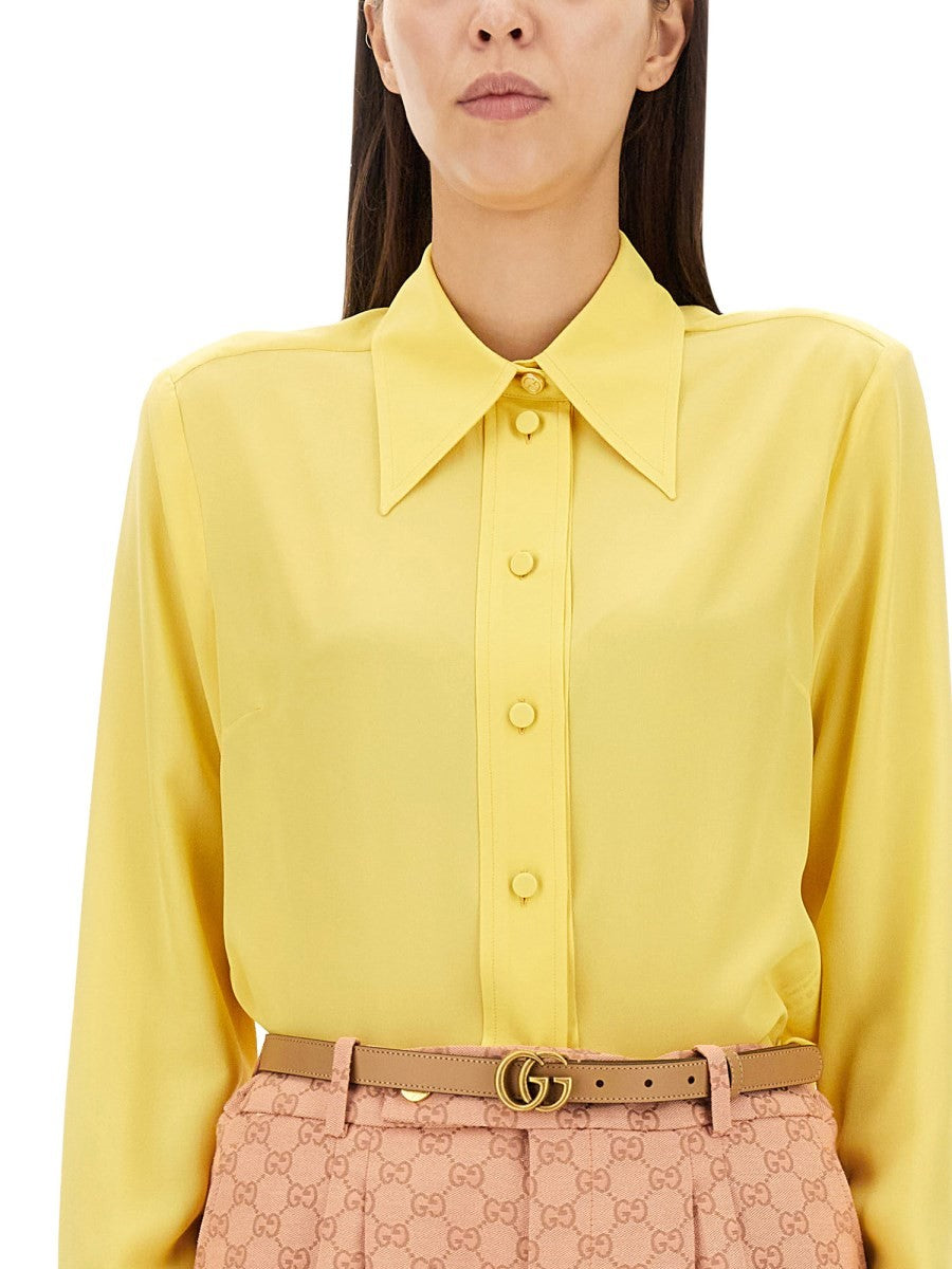 CREPE DE CHINE AND SILK SHIRT