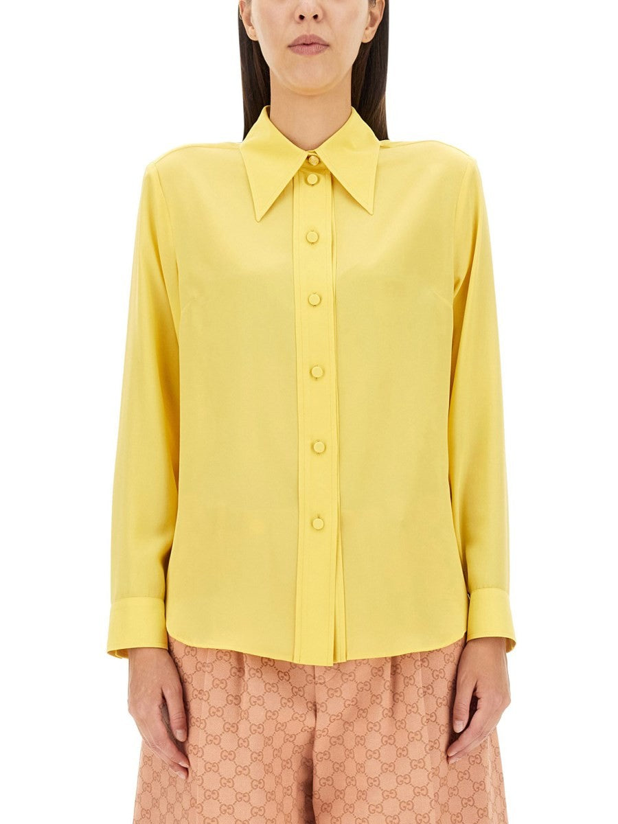 CREPE DE CHINE AND SILK SHIRT