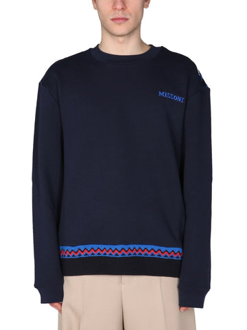 Missoni - CREW NECK SWEATSHIRT Blue