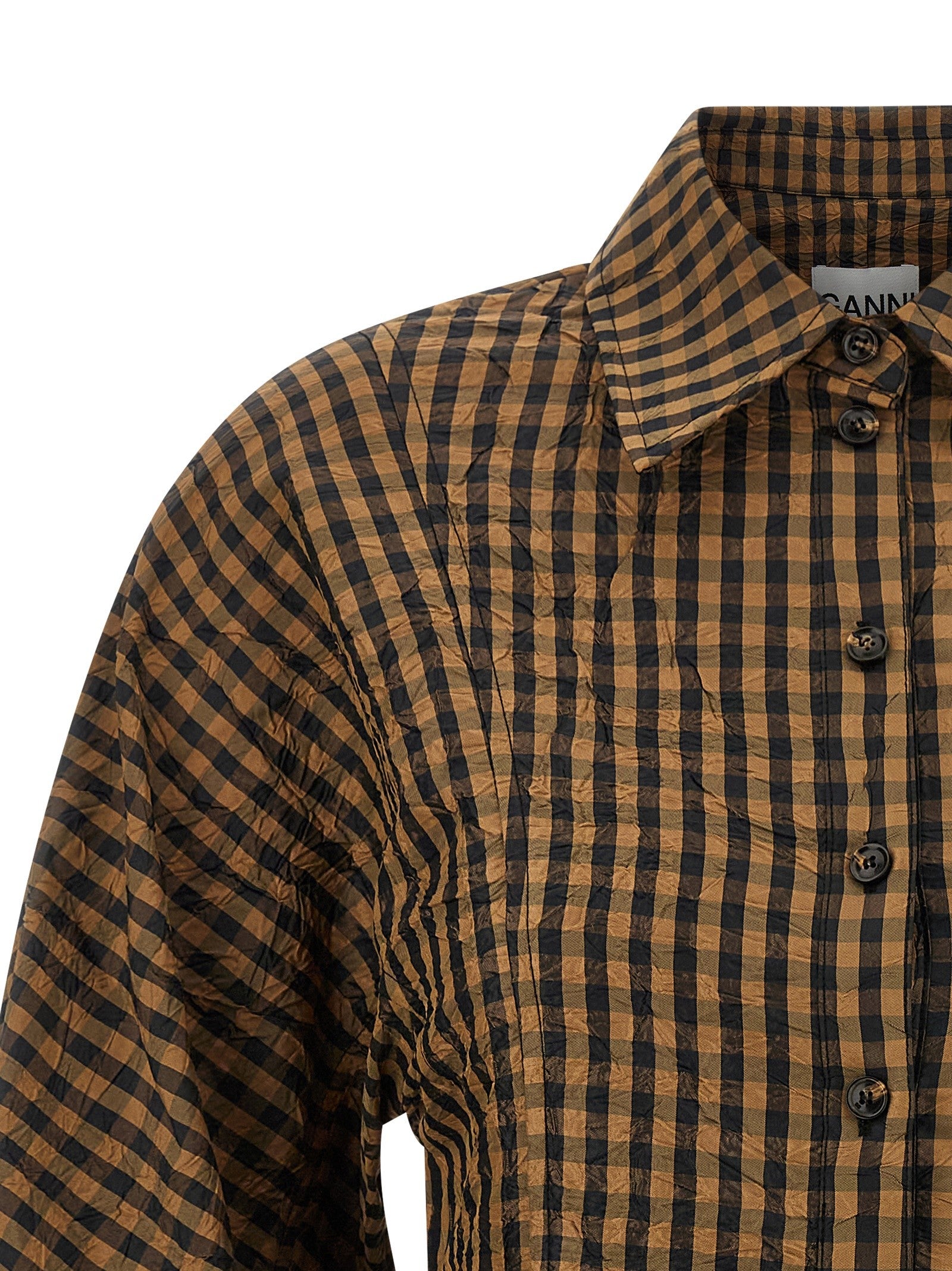 GANNI - 'Crinckled Taffetà' blouse