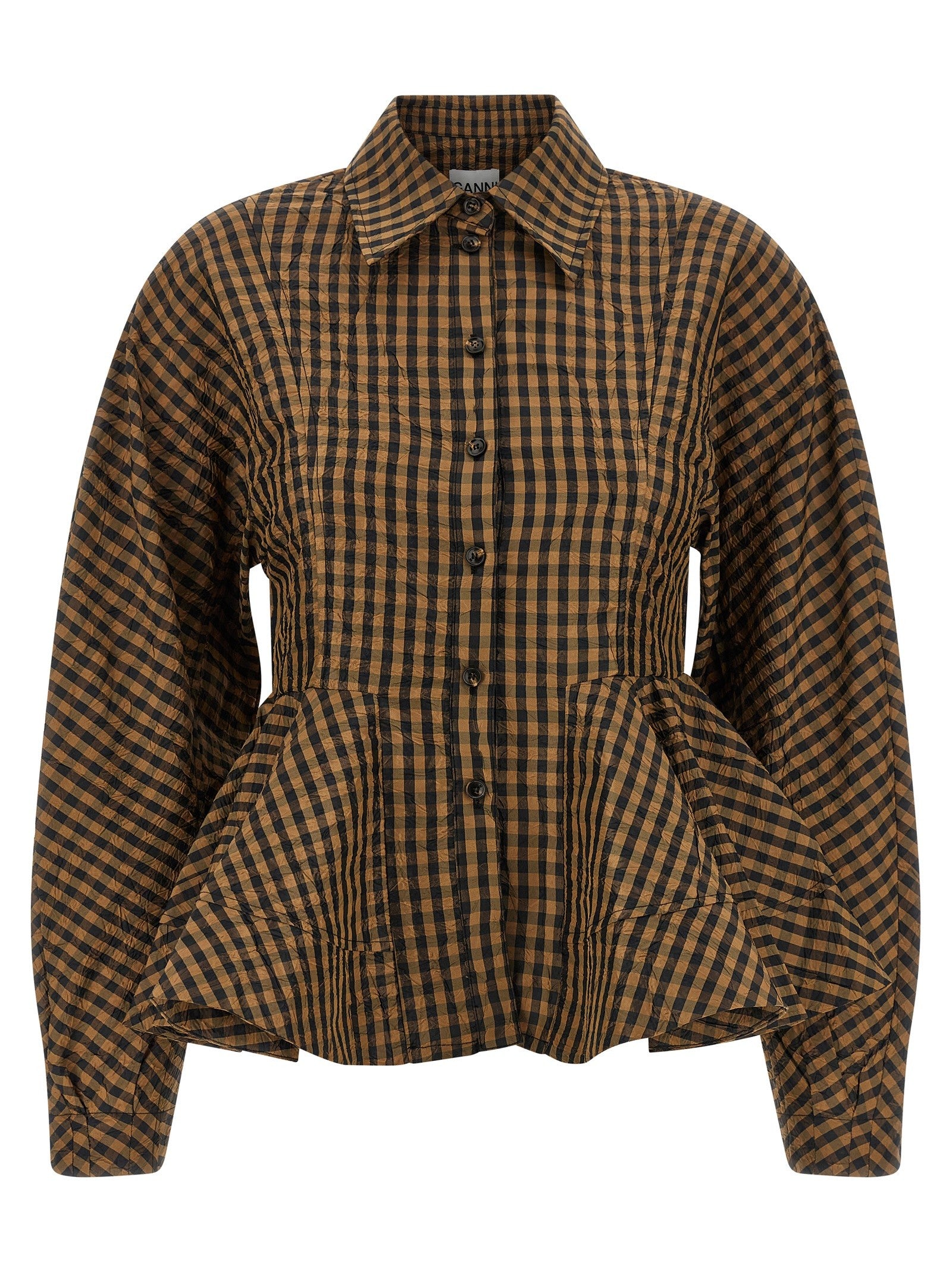 GANNI - 'Crinckled Taffetà' blouse