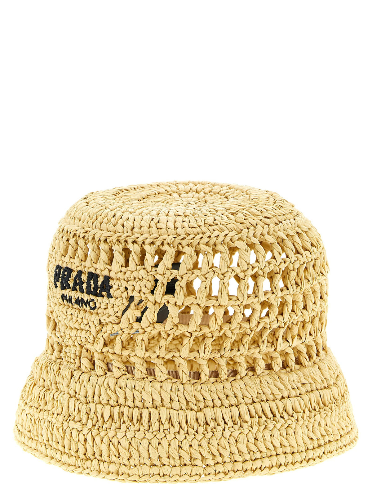 PRADA - Crochet logo bucket hat