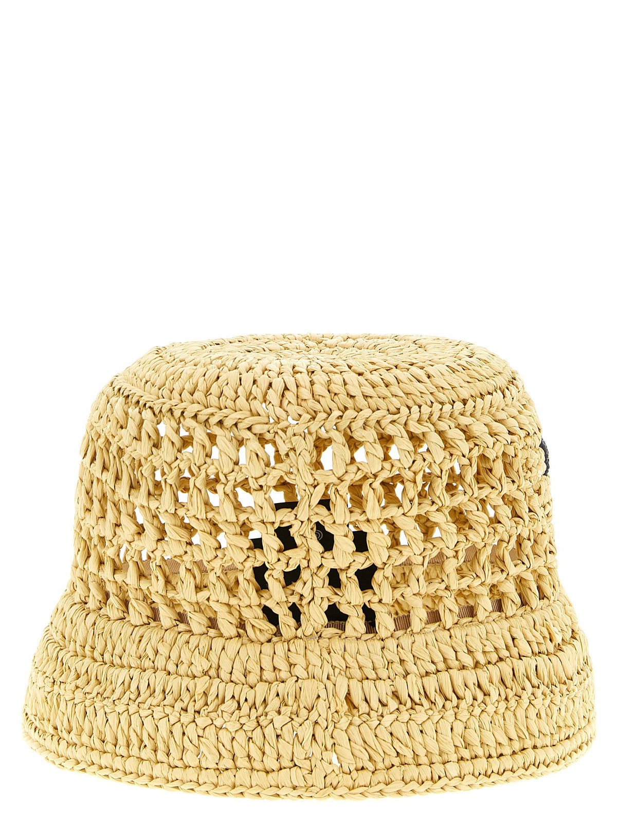 PRADA - Crochet logo bucket hat