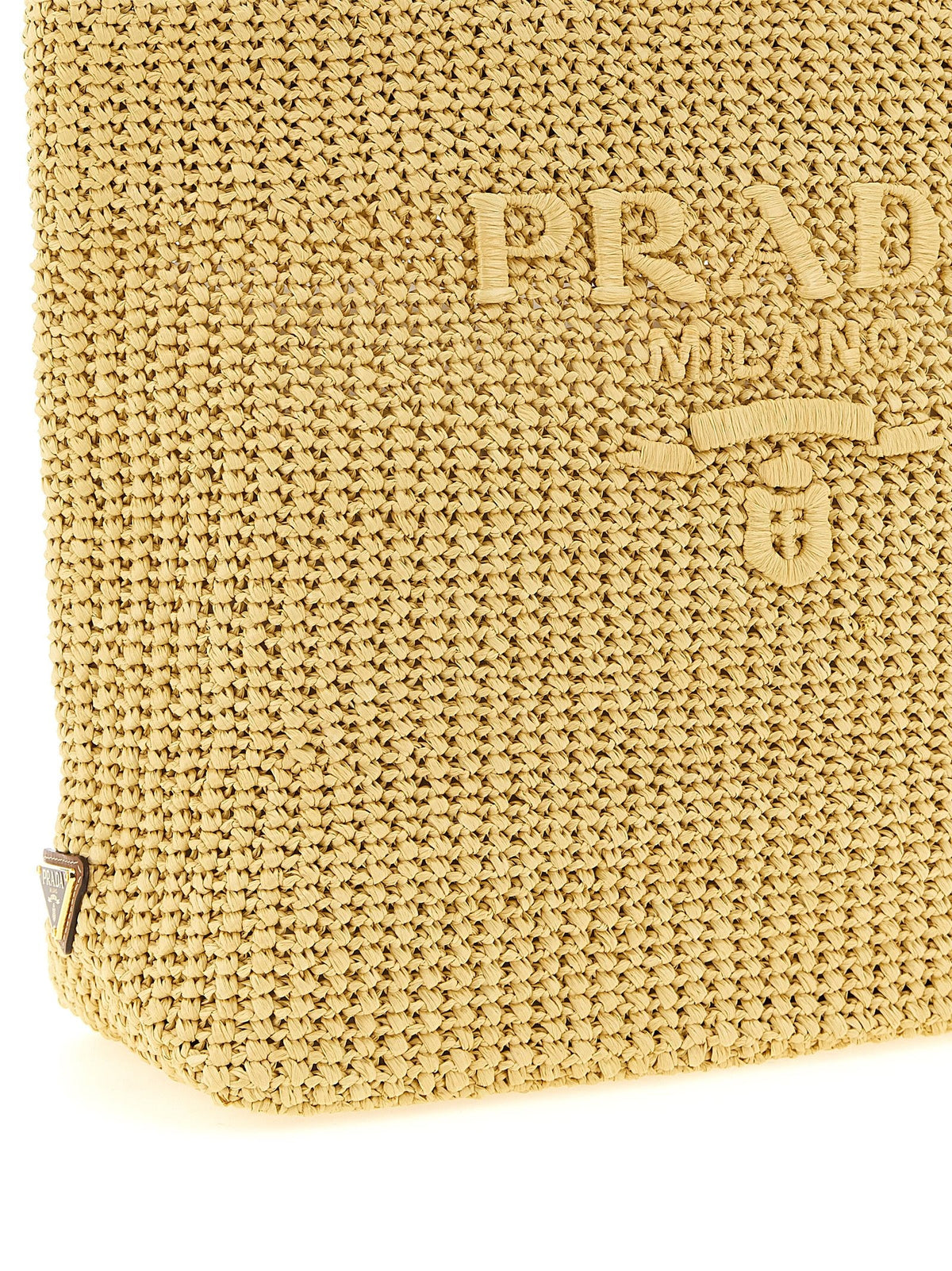 PRADA - Crochet raffia shopping bag