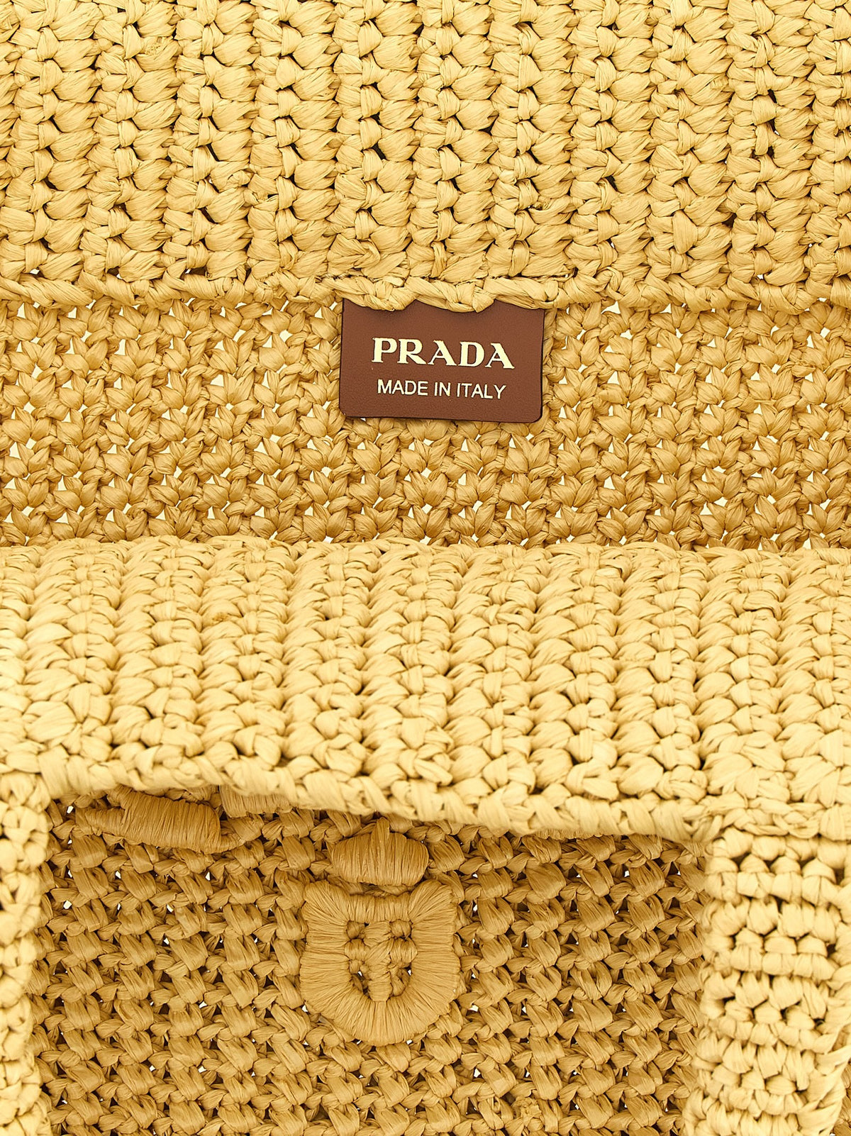 PRADA - Crochet raffia shopping bag